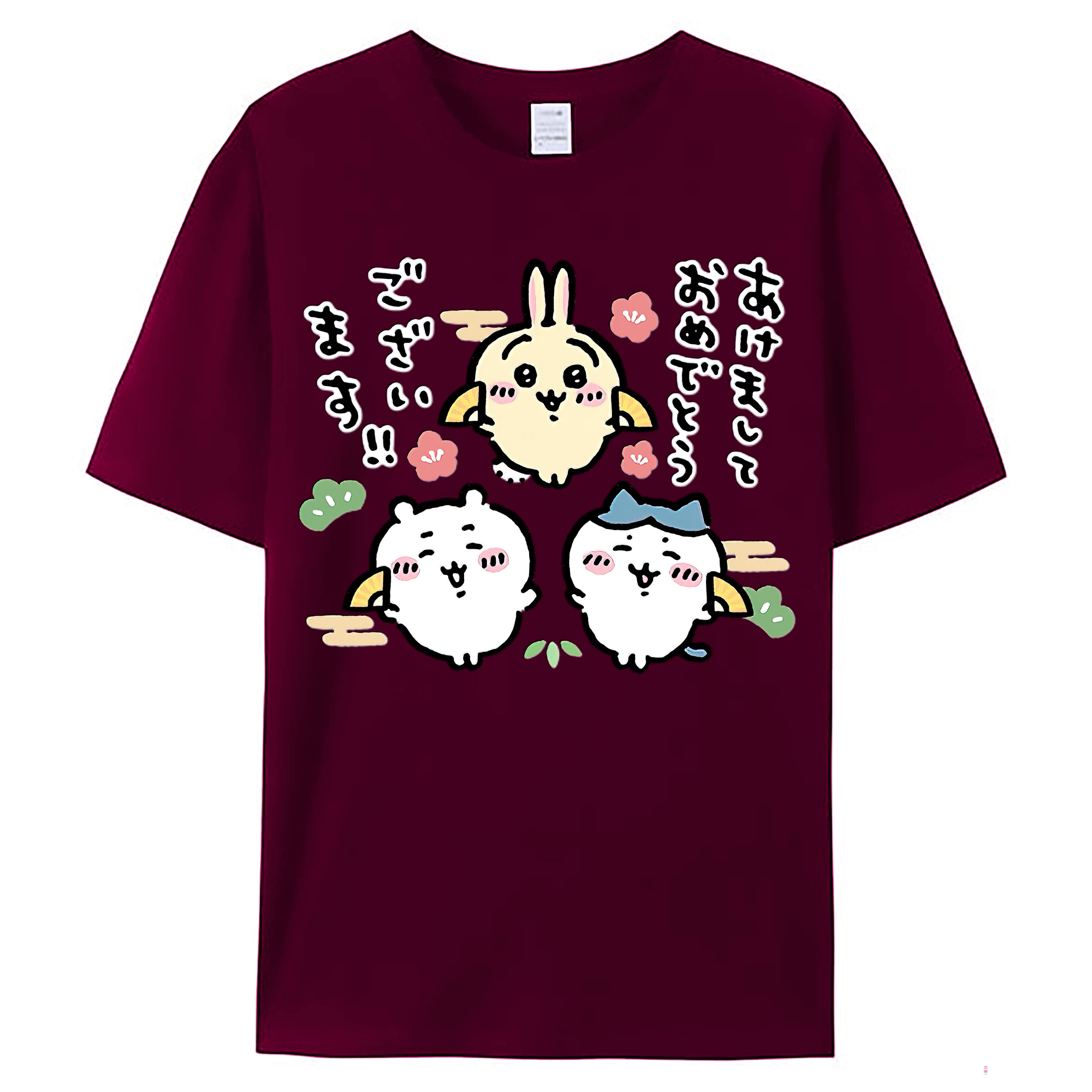 （画像用） ちいかわ ちいかわ Chii-kawa chiikawa レディースカジュアルプリントTシャツ（綿100％）